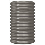 NNEVL Garden Planter Powder-coated Steel 40x40x68 cm Grey