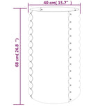 NNEVL Garden Planter Powder-coated Steel 40x40x68 cm Grey