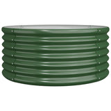 NNEVL Garden Planter Powder-coated Steel 80x80x36 cm Green