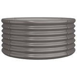 NNEVL Garden Planter Powder-coated Steel 80x80x36 cm Grey