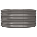 NNEVL Garden Planter Powder-coated Steel 80x80x36 cm Grey