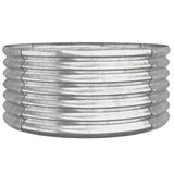 NNEVL Garden Planter Powder-coated Steel 80x80x36 cm Silver