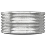 NNEVL Garden Planter Powder-coated Steel 80x80x36 cm Silver