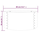 NNEVL Garden Planter Powder-coated Steel 80x80x36 cm Silver