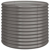 NNEVL Garden Planter Powder-coated Steel 80x80x68 cm Grey