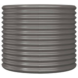 NNEVL Garden Planter Powder-coated Steel 80x80x68 cm Grey