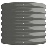 NNEVL Garden Planter Powder-coated Steel 114x40x36 cm Grey