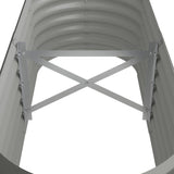 NNEVL Garden Planter Powder-coated Steel 114x40x36 cm Grey
