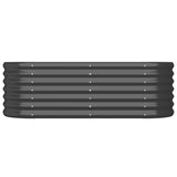 NNEVL Garden Planter Powder-coated Steel 114x40x36 cm Anthracite