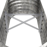 NNEVL Garden Raised Bed Powder-Coated Steel 114x40x36 cm Silver