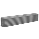 NNEVL Garden Planter Powder-coated Steel 224x40x36 cm Grey
