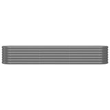 NNEVL Garden Planter Powder-coated Steel 224x40x36 cm Grey
