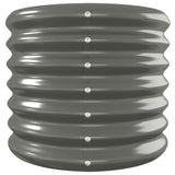 NNEVL Garden Planter Powder-coated Steel 260x40x36 cm Grey