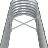 NNEVL Garden Planter Powder-coated Steel 260x40x36 cm Grey