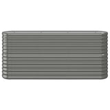 NNEVL Garden Planter Powder-coated Steel 152x40x68 cm Grey
