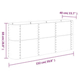 NNEVL Garden Planter Powder-coated Steel 152x40x68 cm Grey