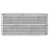 NNEVL Garden Planter Powder-coated Steel 152x40x68 cm Silver