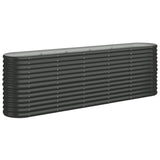 NNEVL Garden Planter Powder-coated Steel 224x40x68 cm Anthracite