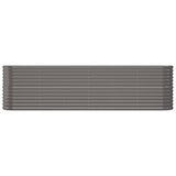 NNEVL Garden Raised Bed Powder-Coated Steel 260x40x68 cm Grey