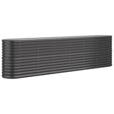 NNEVL Garden Planter Powder-coated Steel 260x40x68 cm Anthracite