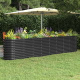 NNEVL Garden Planter Powder-coated Steel 332x40x68 cm Anthracite