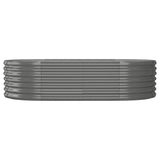 NNEVL Garden Raised Bed Powder-Coated Steel 152x80x36 cm Grey