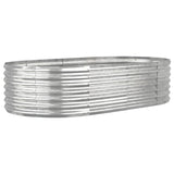 NNEVL Garden Planter Powder-coated Steel 152x80x36 cm Silver