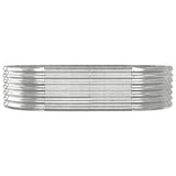 NNEVL Garden Planter Powder-coated Steel 152x80x36 cm Silver