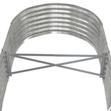 NNEVL Garden Planter Powder-coated Steel 152x80x36 cm Silver