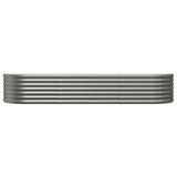 NNEVL Garden Planter Powder-coated Steel 224x80x36 cm Grey