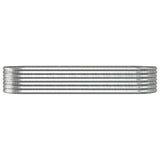 NNEVL Garden Raised Bed Powder-Coated Steel 224x80x36 cm Silver