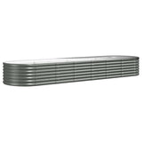 NNEVL Garden Planter Powder-coated Steel 296x80x36 cm Grey