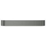 NNEVL Garden Planter Powder-coated Steel 296x80x36 cm Grey