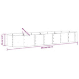 NNEVL Garden Planter Powder-coated Steel 296x80x36 cm Grey