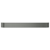 NNEVL Garden Planter Powder-coated Steel 368x80x36 cm Grey