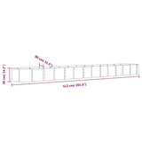 NNEVL Garden Planter Powder-coated Steel 512x80x36 cm Grey