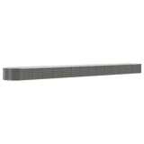 NNEVL Garden Planter Powder-coated Steel 620x80x36 cm Grey