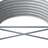 NNEVL Garden Planter Powder-coated Steel 620x80x36 cm Grey