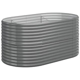 NNEVL Garden Planter Powder-coated Steel 152x80x68 cm Grey