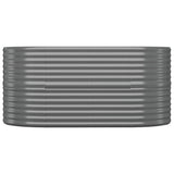 NNEVL Garden Planter Powder-coated Steel 152x80x68 cm Grey