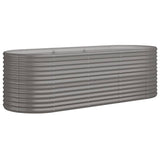 NNEVL Garden Planter Powder-coated Steel 224x80x68 cm Grey