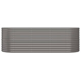 NNEVL Garden Planter Powder-coated Steel 224x80x68 cm Grey