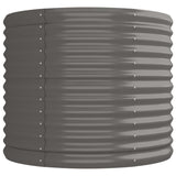 NNEVL Garden Planter Powder-coated Steel 224x80x68 cm Grey