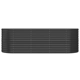 NNEVL Garden Planter Powder-coated Steel 224x80x68 cm Anthracite