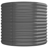 NNEVL Garden Planter Powder-coated Steel 296x80x68 cm Grey