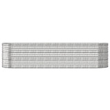 NNEVL Garden Raised Bed Powder-Coated Steel 296x80x68 cm Silver
