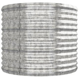 NNEVL Garden Raised Bed Powder-Coated Steel 296x80x68 cm Silver