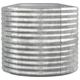 NNEVL Garden Planter Powder-coated Steel 368x80x68 cm Silver