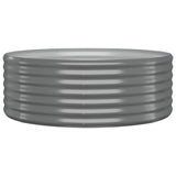 NNEVL Garden Planter Powder-coated Steel 100x100x36 cm Grey