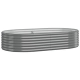 NNEVL Garden Raised Bed Powder-Coated Steel 175x100x36 cm Grey